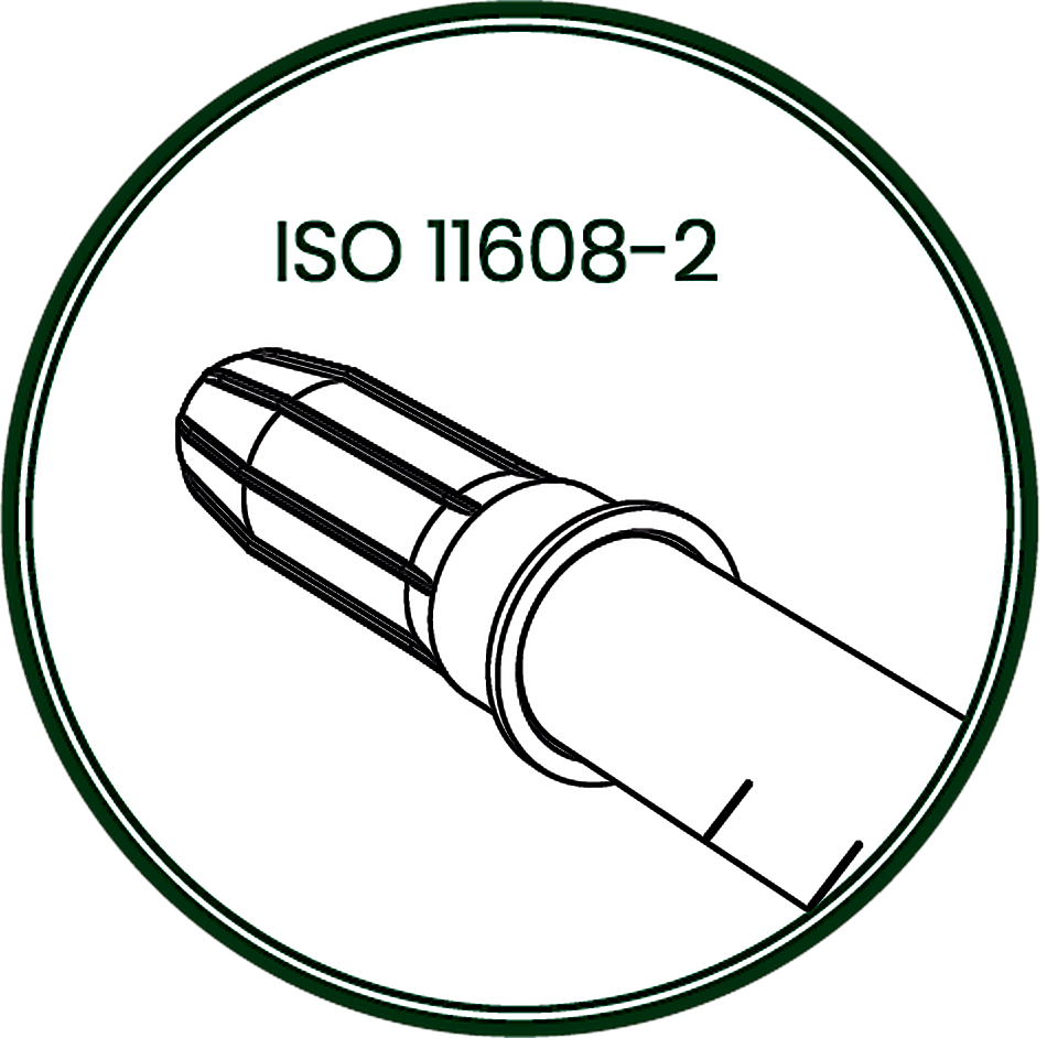ISO 11608-2 universal compatibility icon
